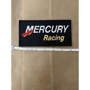 Mercury Racing Embroidered Patch Sew On Patch Boat Fishing Racing 6" X ‎ 3"